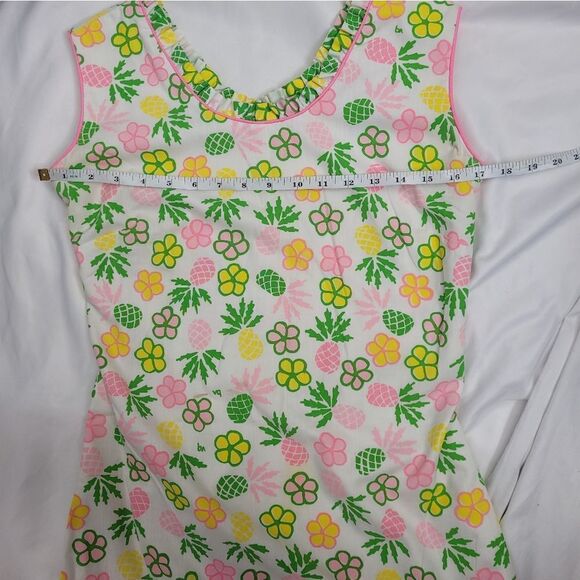 VINTAGE 60s The Vested Gentress pineapple‎ floral shift mini dress S - Picture 8 of 10
